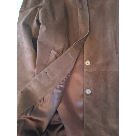 Danier Classic Suede Lined Coat Mid Length - Picture 3 of 4
